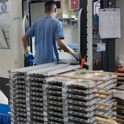 6-Custom Aluminum Extrusion Plate in cnc workshop 6-Custom Aluminum Extrusion Plate in cnc workshop